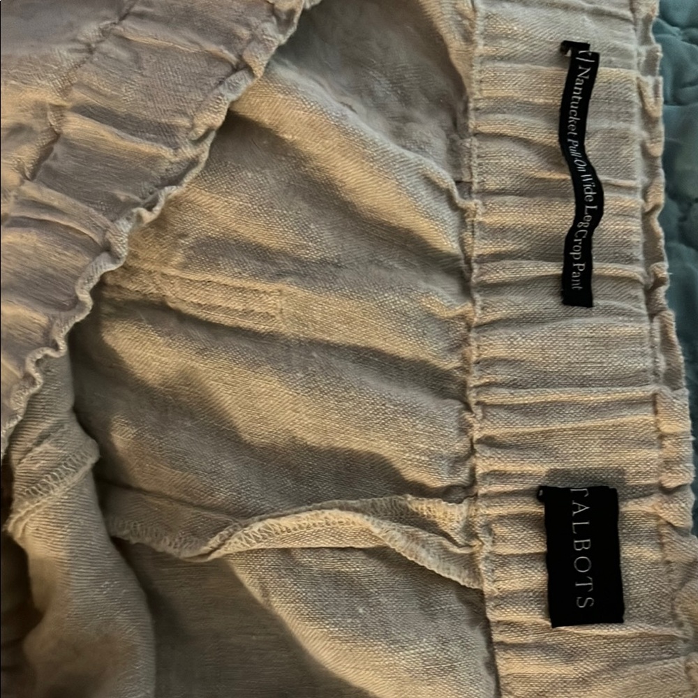 Talbots Natural Linen Pants - Picture 2 of 7